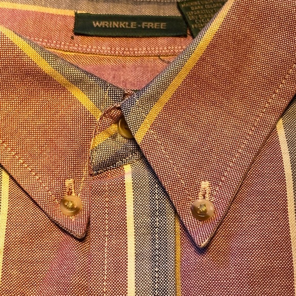 Manhattan Dress Short XXL Men Button Down Shirt Stripes XXXL 3XL - Picture 6 of 8